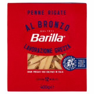 Paste Barilla "Penne Rigate Al Bronzo"din grau dur 100%italian 400gr