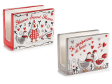 Suport pentru servetele din ceramica cu decor in relief "Gallinella"1 buc