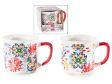 Cană de porțelan de 300 ml cu imprimeu de majolică