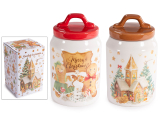 Borcan ceramic alimentar cu decoratiuni turata dulce -1buc
