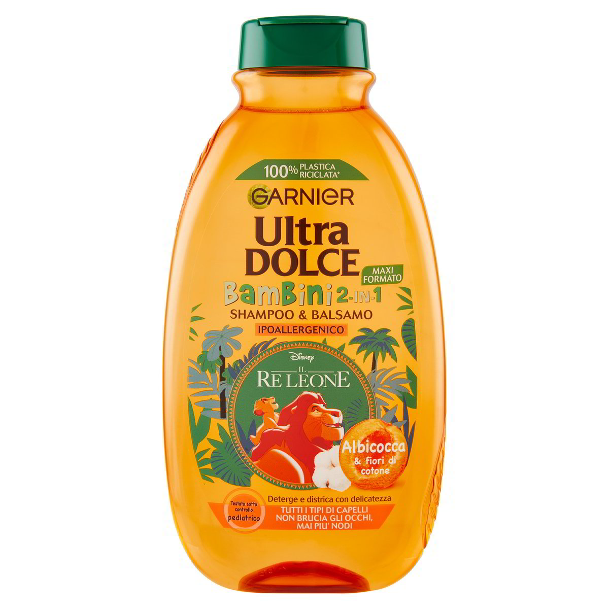 Sampon Garnier Ultra Dolce 2 in 1 pentru copii cu caise si flori de bumbac 250ml