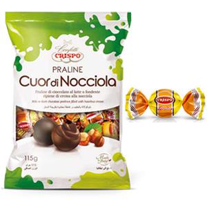Praline Crispo "Cuor Di Nocciola" cu crema de alune 115gr