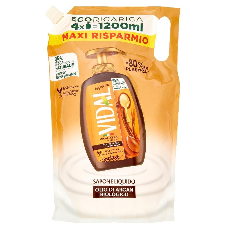 Sapun lichid rezerva cu ulei de argan Vidal 1200ml
