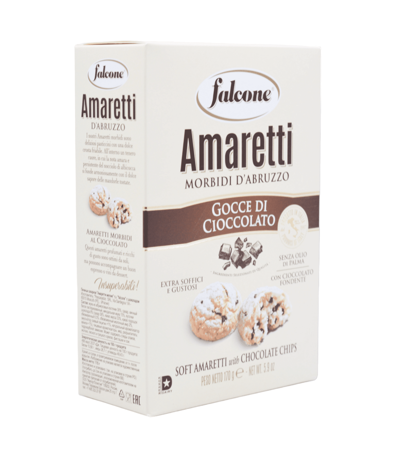 Specialitati"Amaretti D'Abruzzo" Falcone cu bucati de ciocolata 170 gr