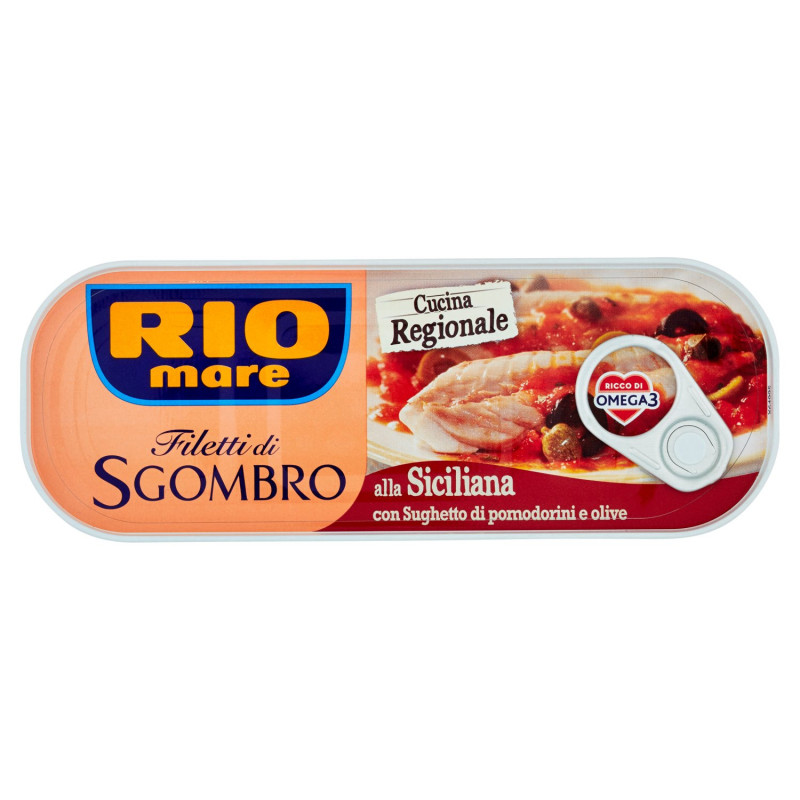 File de macrou Rio Mare in stil sicilian cu rosii cherry si sos de masline 120g