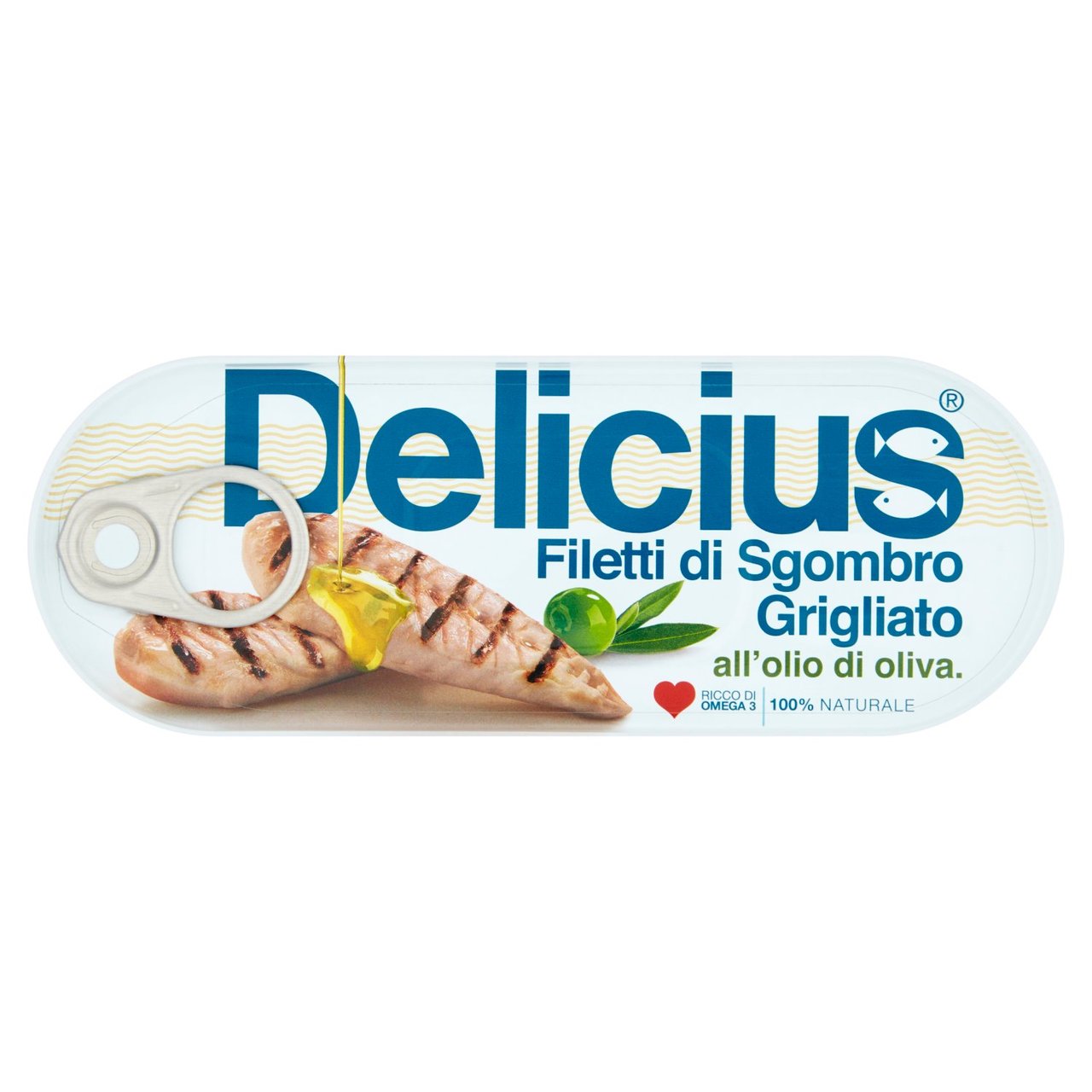  Fileuri de macrou Delicius la gratar in ulei de masline 110g