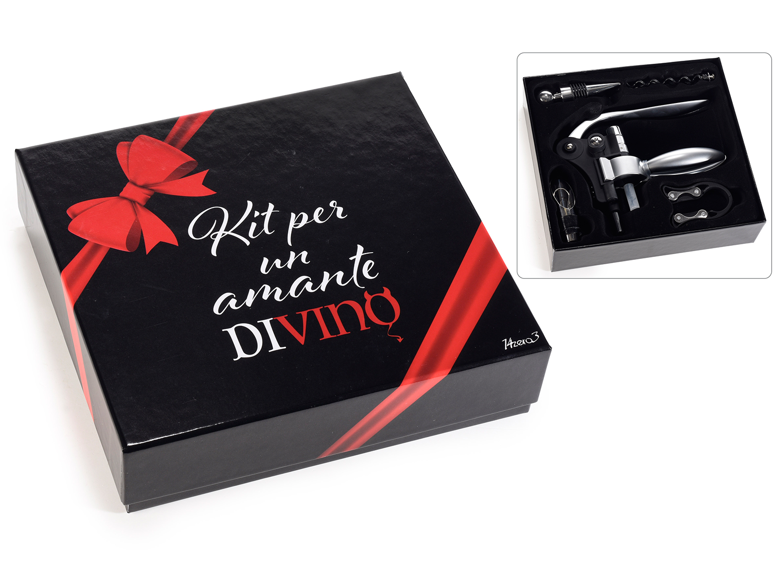 Cutie cadou 4 accesorii somelier pentru vin