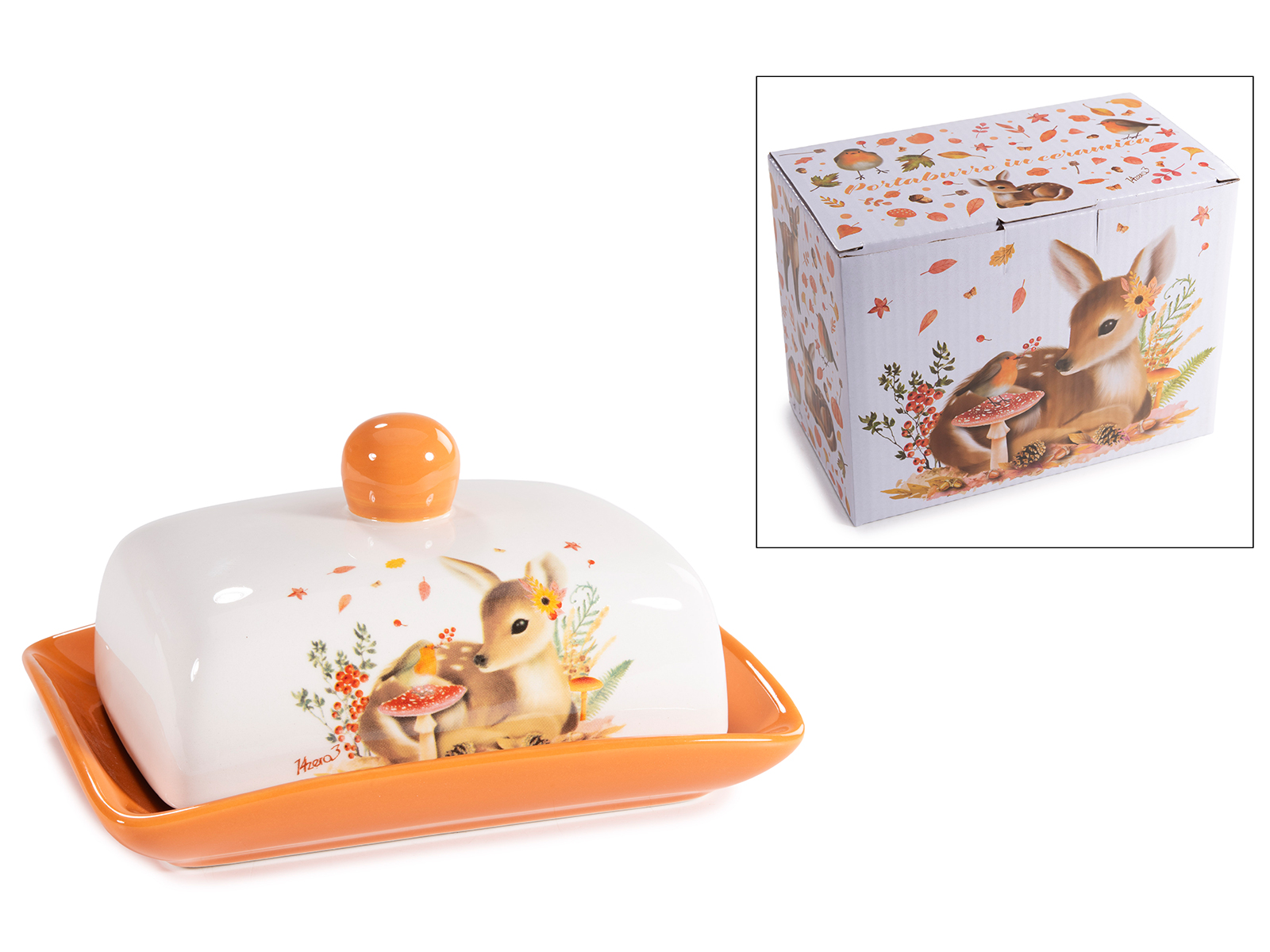 Untiera ceramica cu animale de padure