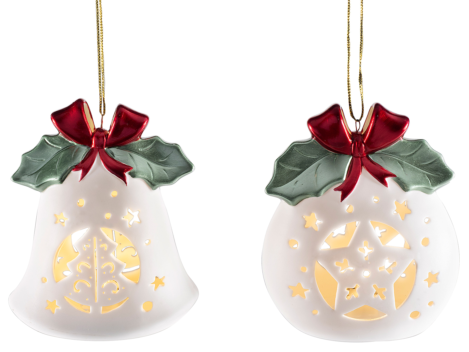 Decor craciun ceramica cu led- 1buc