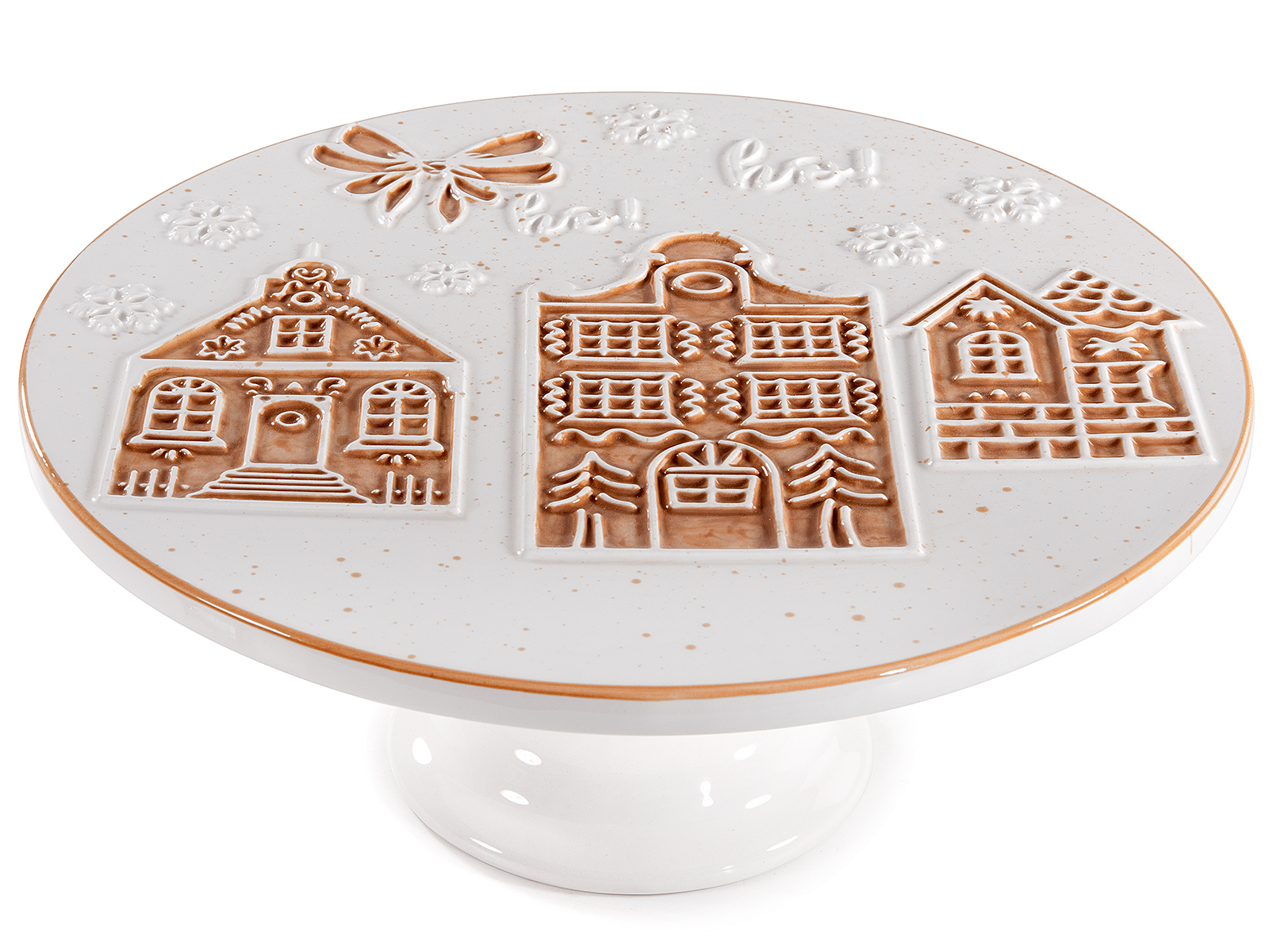 Platou cu picior ceramica turta dulce