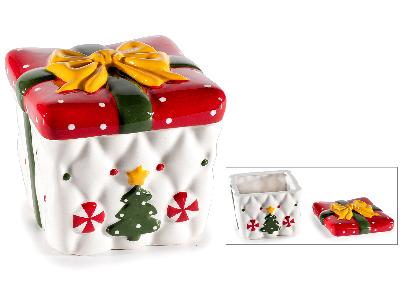 Borcan alimentar ceramic cu funda si dulciuri