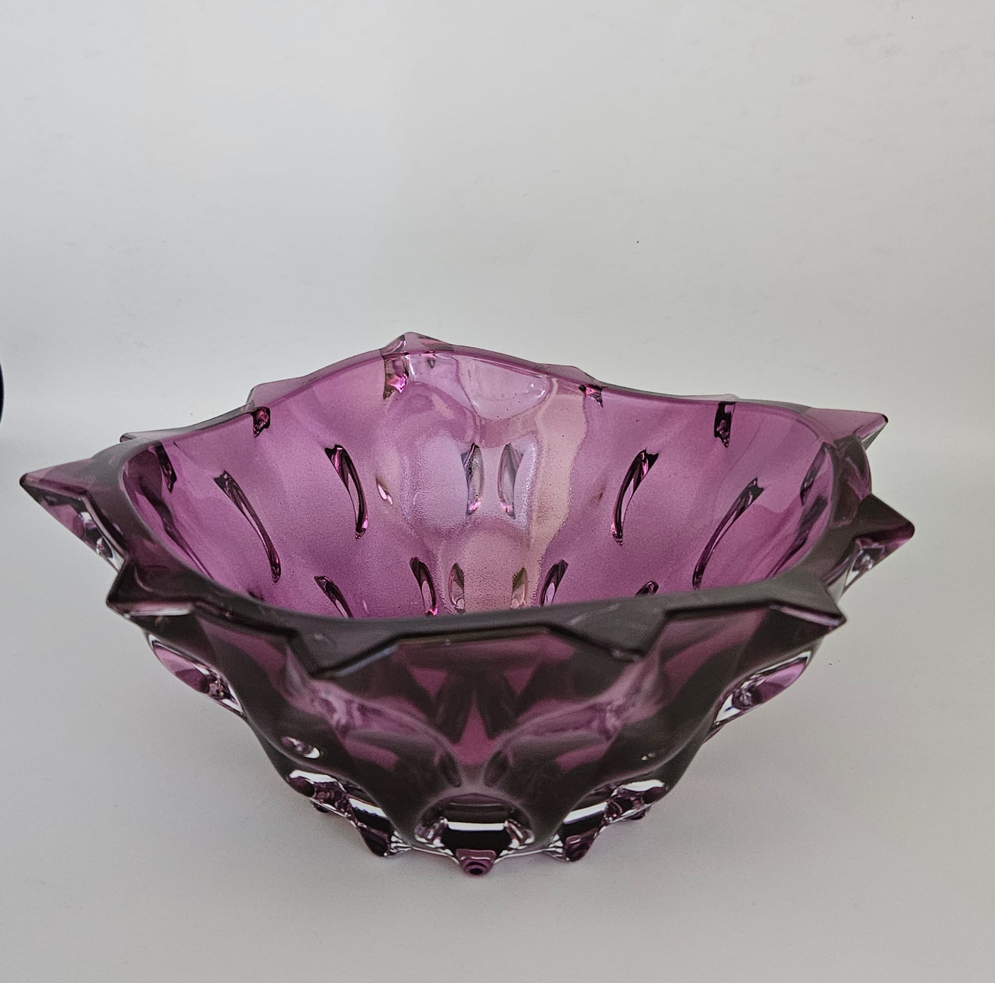 Fructiera Bohemia cristalin mov 21cm