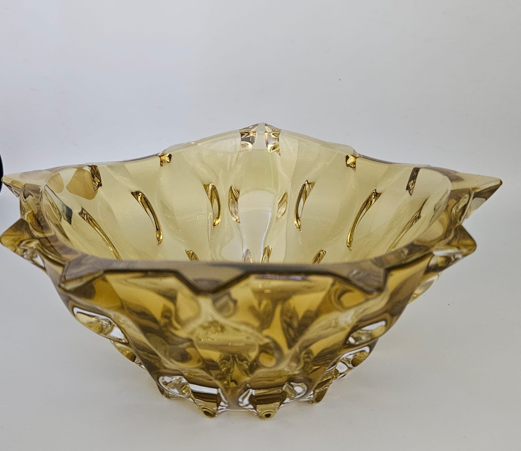 Fructiera Bohemia Samba amber 21cm