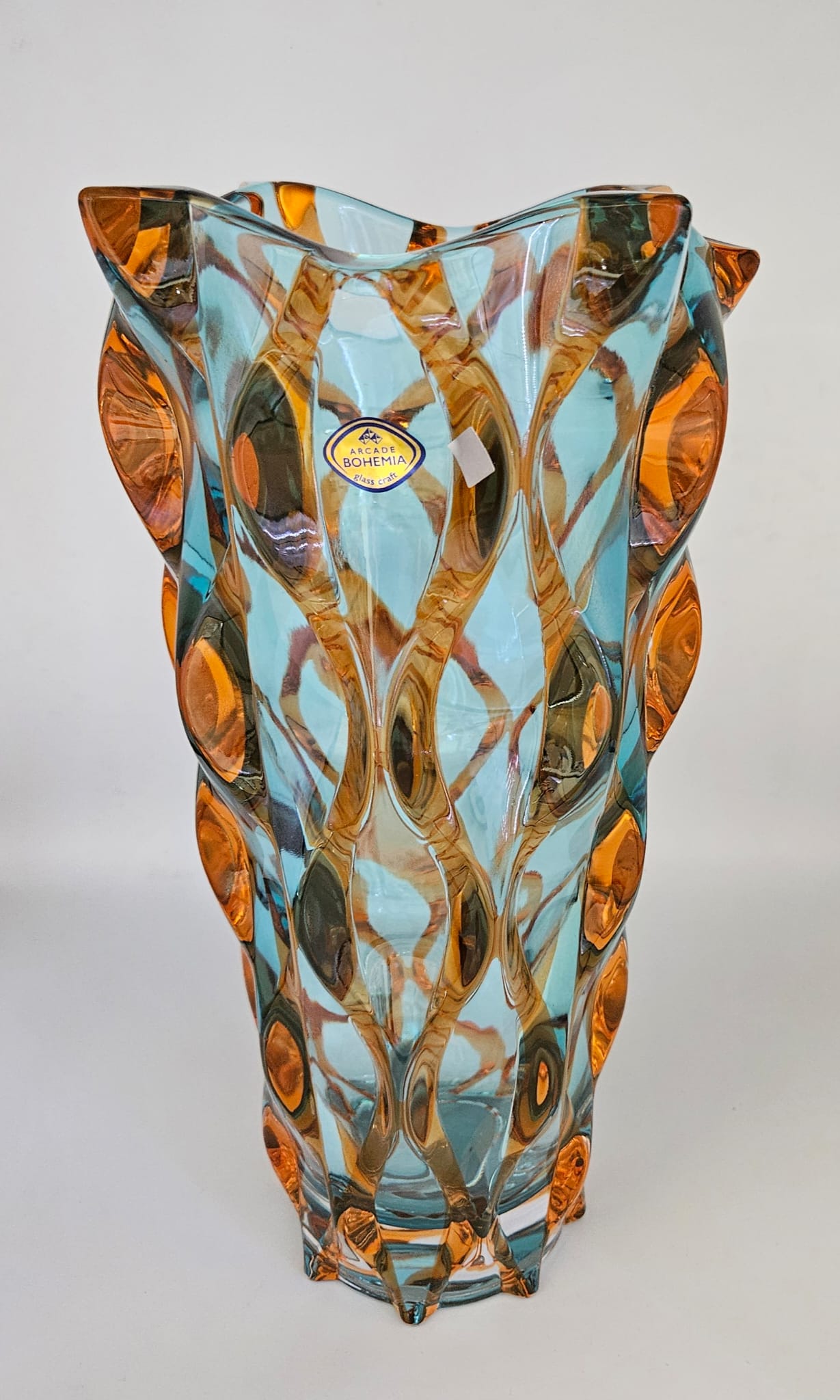 Vaza cristalin Bohemia Samba cinnamon 30cm