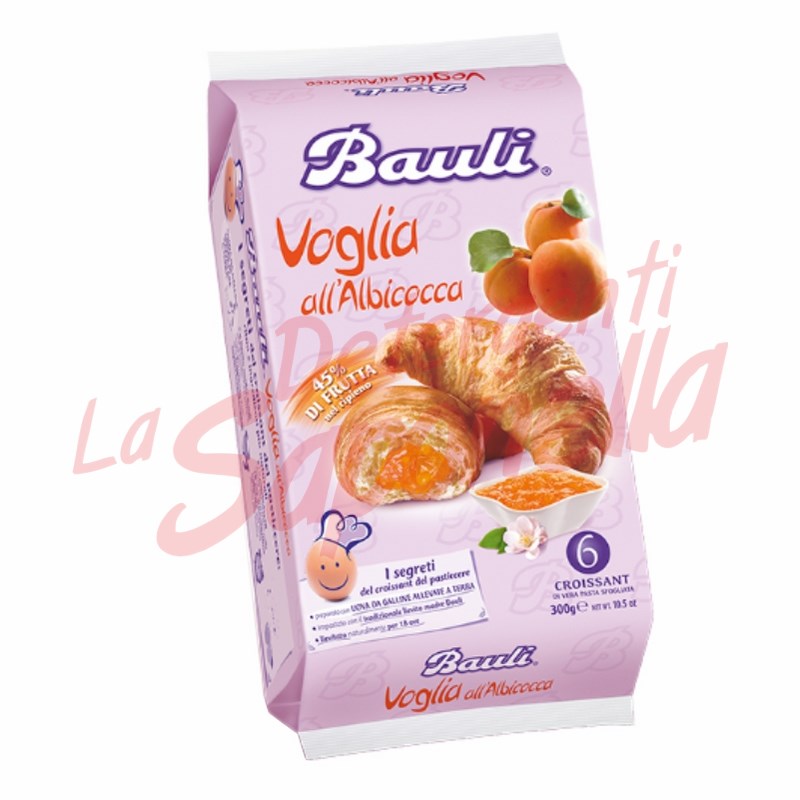 Cornuri Bauli cu caise 300 gr-6 bucati 