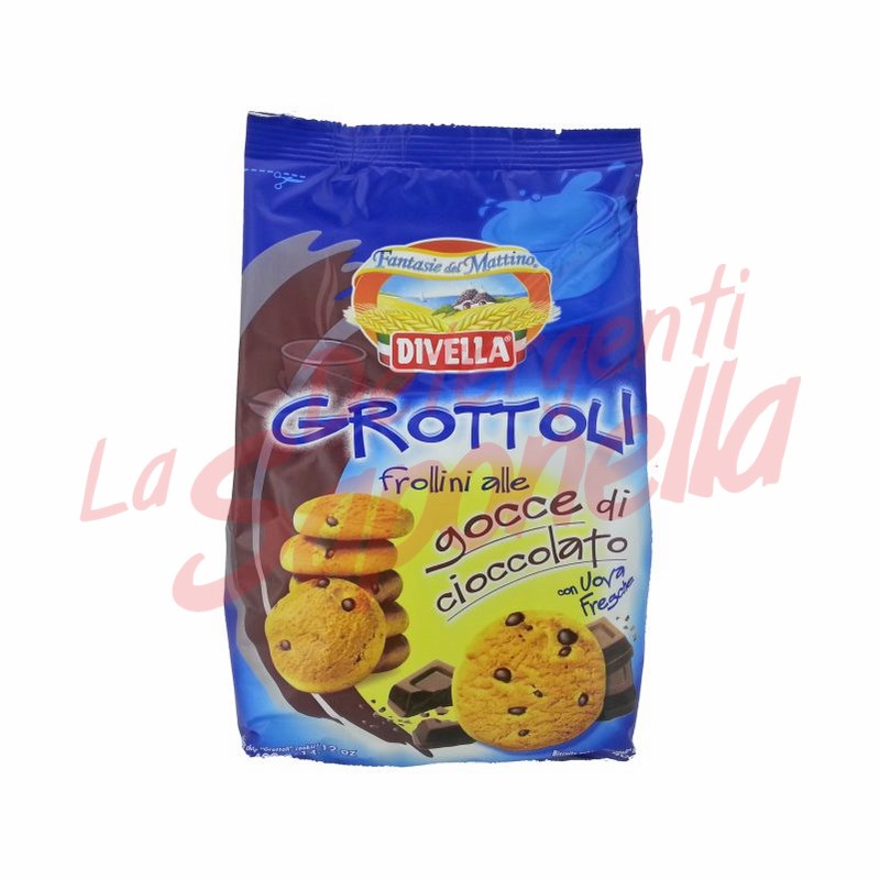 Biscuiti Divella "Grottoli" cu bucati de ciocolata si oua proaspete 400 g