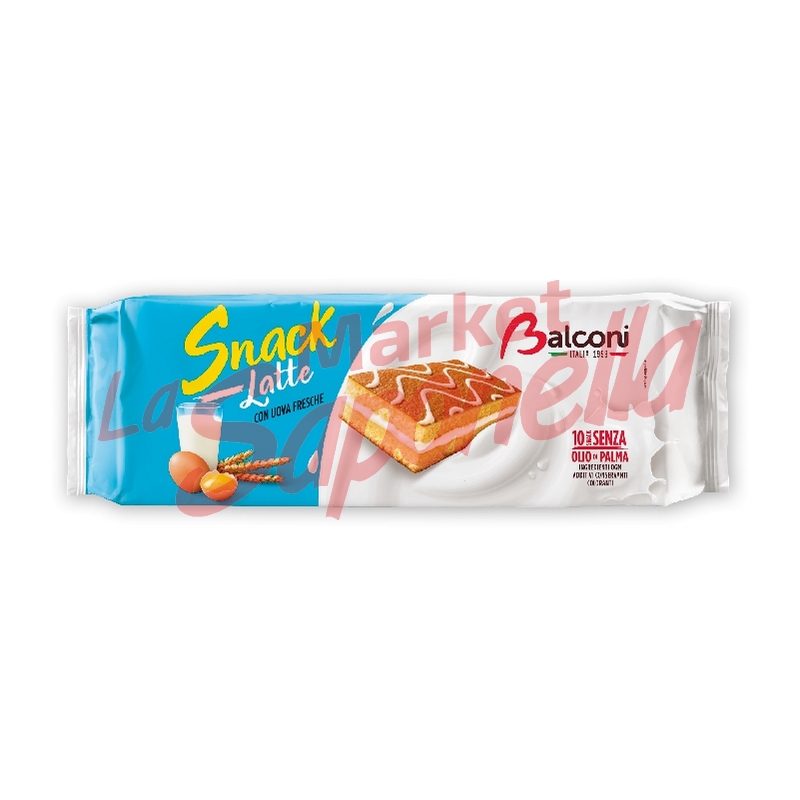 Balconi Prajitura snack cu lapte 280g-10 bucati