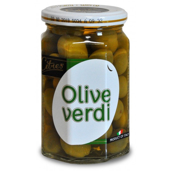 Masline verzi Citres italiene cu samburi 290 gr