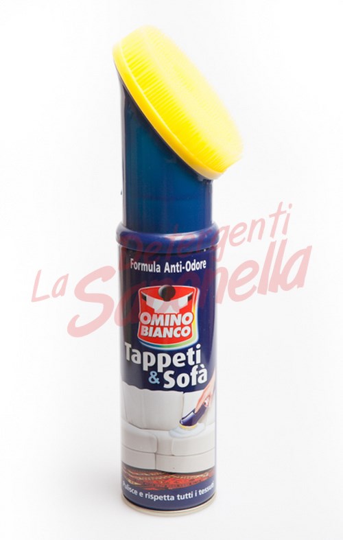 Solutie+perie covoare si canapele Omino Bianco cu formula anti-miros 300 ml