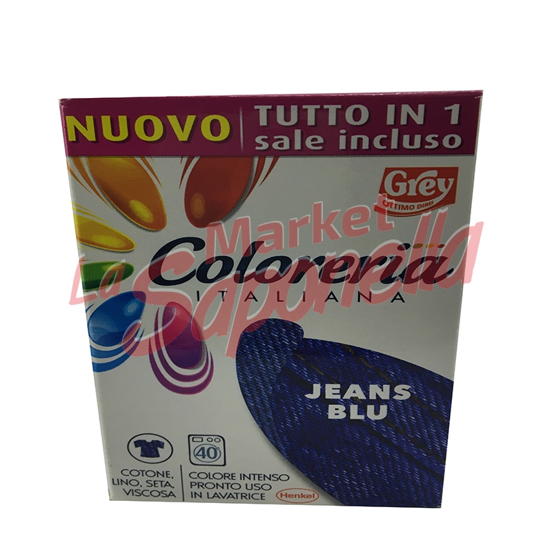 Colorant blugi Grey gata de utilizare in masina de spalat-albastru 350 gr