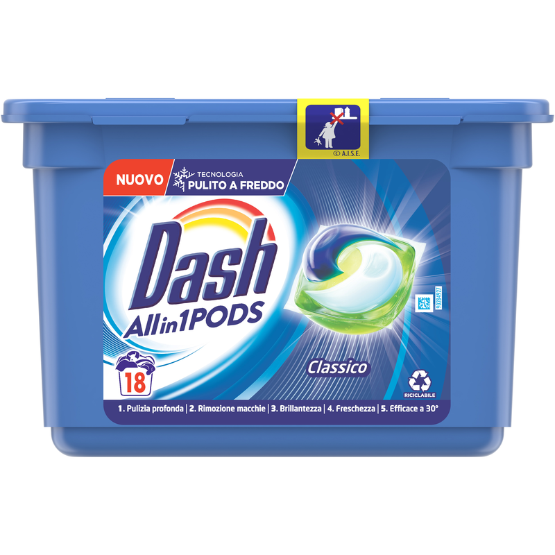Detergent pernute Dash All in 1 clasice 453.6gr 18 spalari