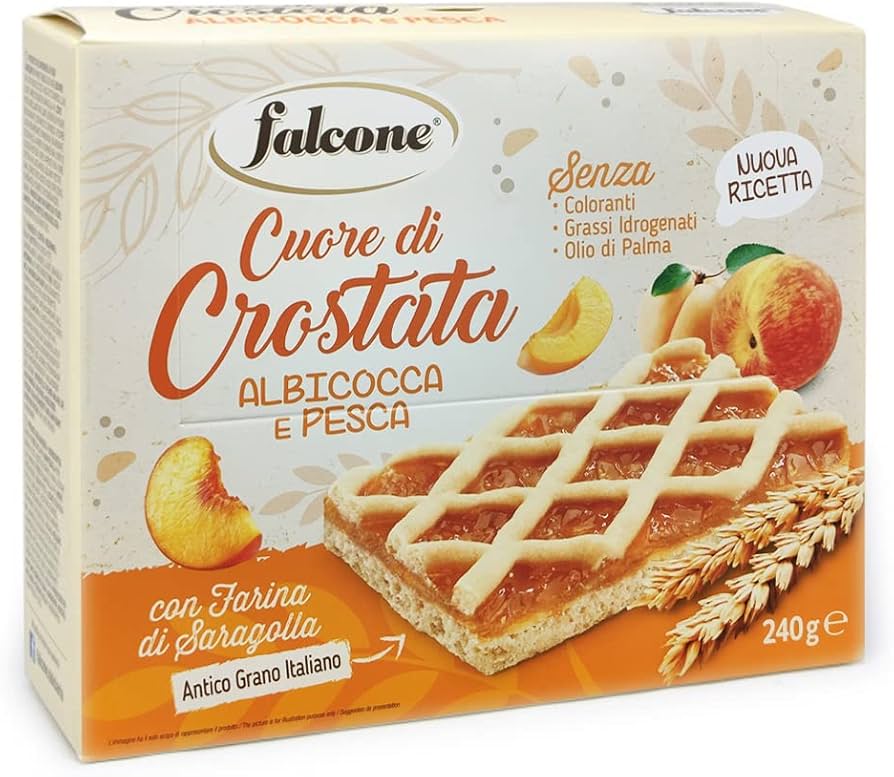 Crostatina Falcone cu caise si piersica 4*60gr