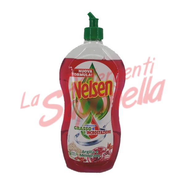 Detergent de vase Nelsen cu argila si rodie 900 ml