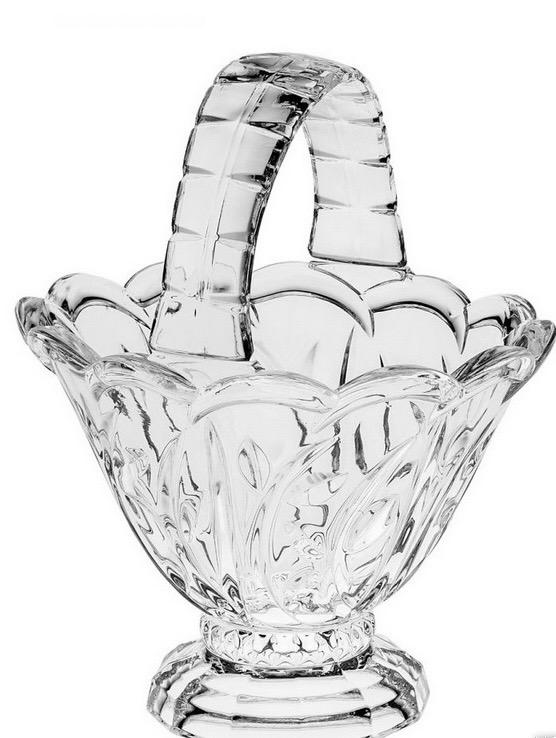 Cos decor Flower din Cristal de Bohemia 21.5cm 