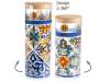 Set 2 recipiente din sticla pentru alimente cu capace din lemn