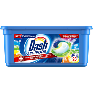 Detergent Dash pernute extra igienizante rufe colorate 23 buc-625.6gr