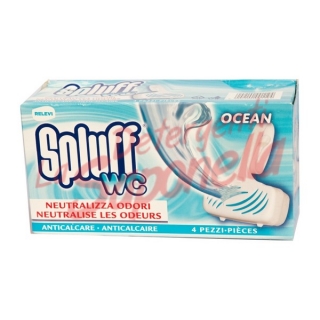 Odorizant wc Spluff Wc neutralizare mirosuri si anticalcar Ocean -4 bucatix 33 g