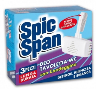 Odorizant toaleta Spic&Span cu clor 3buc 36gr