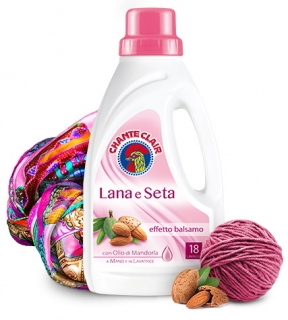 Detergent lichid lana si matase Chanteclair cu ulei de migdale 18 spalari 900ml