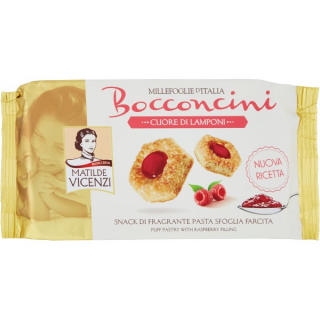 Foietaj Matilde Vicenzi "Bocconcini"cu crema de zmeura 100 gr