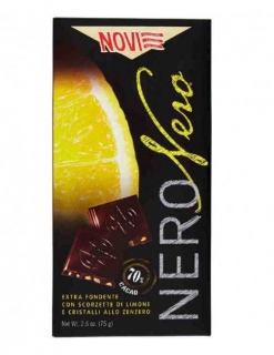 Ciocolata  neagra Novi cu lamaie si ghimbir 75 g 