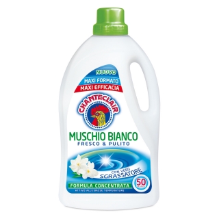 Detergent lichid Chante Clair cu musc alb 50 spalari 2500 ml