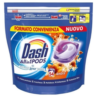 Detergent pernute Dash cu chihlimbar 54 buc 1355.4gr
