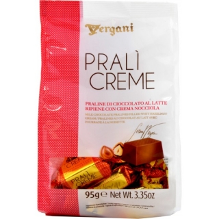 Praline Vergani cu ciocolata,lapte si crema de alune 95gr