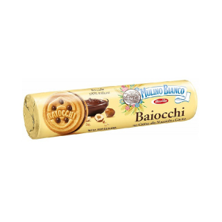 Biscuiti Mulino Bianco Baiocchi cu crema de alune si cacao 168gr