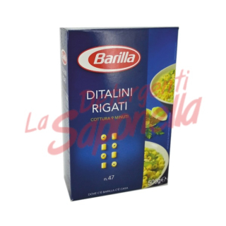 Paste Barilla "Ditalini Rigati" Nr. 47-500 gr