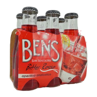 Aperitiv Ben's nealcoolic gazat "Bitter Rosu" 6x100 ml