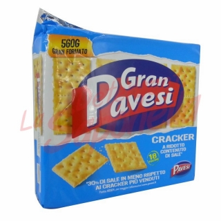 Crackers Gran Pavesi cu continut redus de sare 560 gr-18 pachete