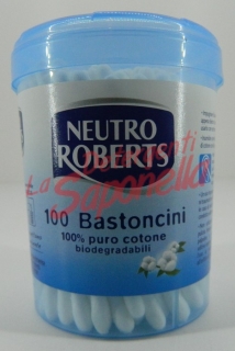 Betisoare de urechi Neutro Roberts 100% bumbac pur biodegradabil-100 bucati