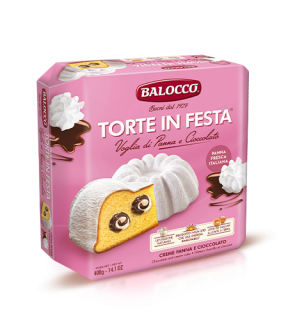 Prajitura Balocco "Torte in Festa" cu smantana si ciocolata 400 gr
