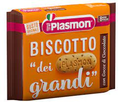 Biscuiti Plasmon pentru copii cu bucati de ciocolata 8 buc 270gr