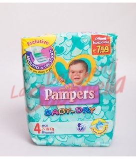 Scutece copii Pampers Baby-Dry Maxi Nr.4 7-18 kg -19 bucati