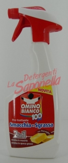 Spray degresant tesaturi Omino Bianco 2in1 pre-tratament pete cu marsiglia 500ml