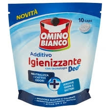 Aditiv capsule Omino Bianco pentru pete si igienizare 200 gr-10 capsule