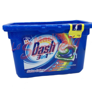 Detergent pernute Dash 3in1 color 357 g 15 spalari
