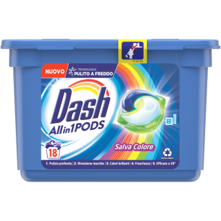 Detergent pernute Dash All in 1 color 428.40 gr 18 spalari